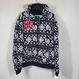 Hustle Gang Men's Black & White Hoodie